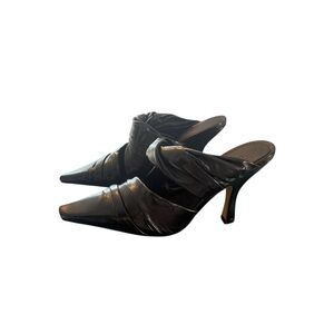 NWT Bottega Veneta Black Leather Cushion Lux Bunnie Mule Pumps EU Size 38/US 8